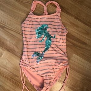 Girls Justice one piece swim suit with mermaid!